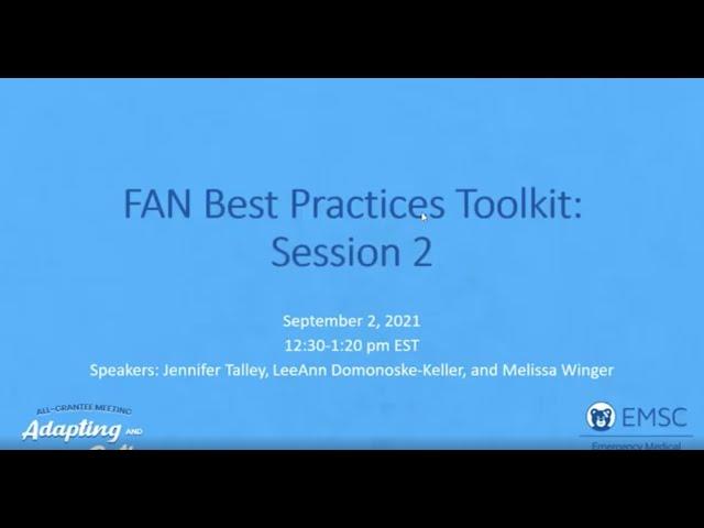 FAN Toolkit -- Best Practices (2nd of 2 parts)