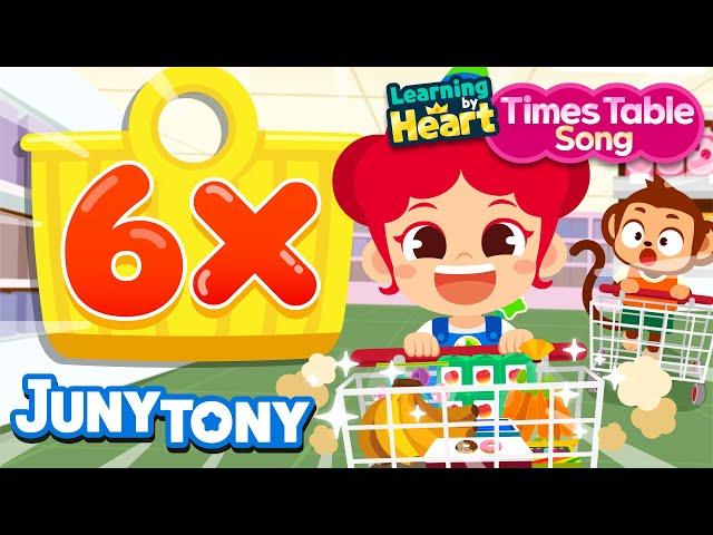 6 Times Table Song | Multiply By 6 | School Songs | Multiplication Songs for Kids | JunyTony