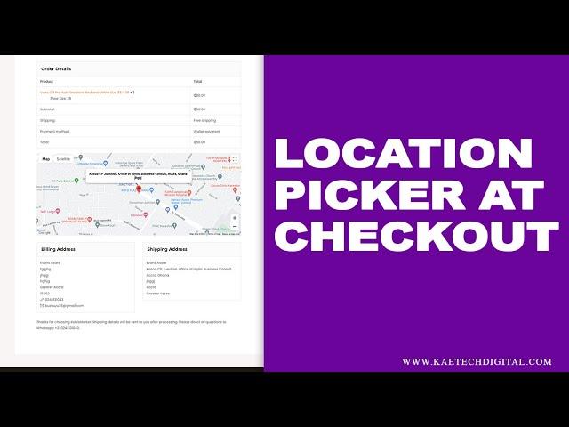 How to Add Shipping Location Map Picker on your Woocommerce Website