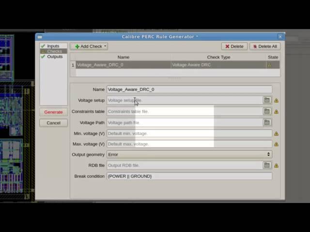 How to Check for Voltage Aware DRC Using Calibre® PERC™ High-Level Checks