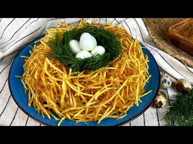 Съедается первым! Уж очень вкусный САЛАТ! Салат "Гнездо глухаря"