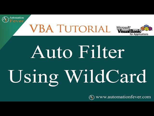 Auto Filter Using Wildcard in VBA | Excel VBA Tutorial in Hindi