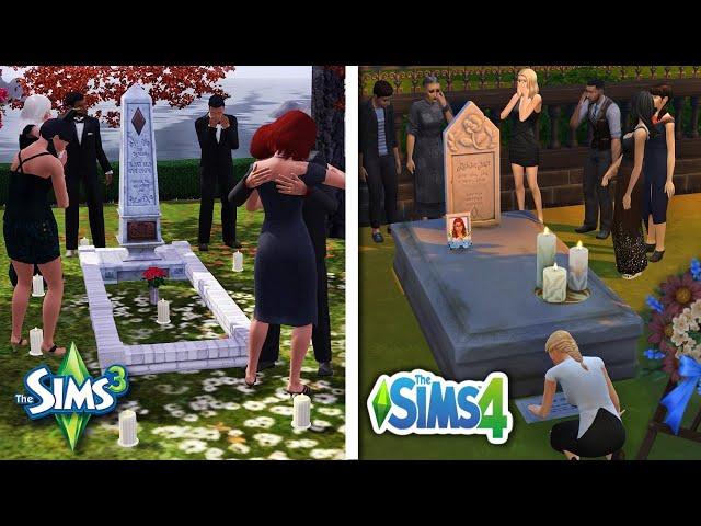 Sims 3 vs Sims 4 - Funeral