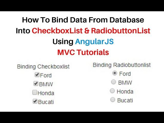 mvc dropdownlist checkboxlist binding using angularjs