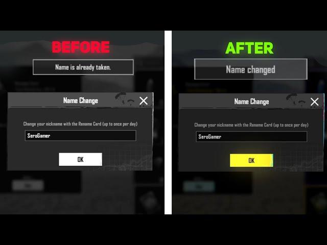 How to fix name already taken problem in  BGMI, Pubg mobile