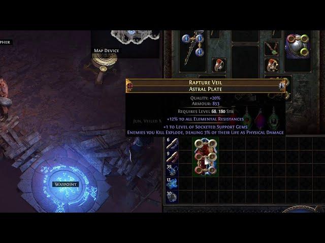 How I'm Crafting my Explosion Chest! Path of Exile Ritual SSF Blade Blast Chieftain