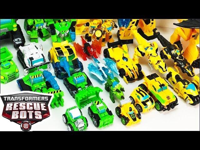 Transformers Rescue Bots Toys Collection Featuring Boulder and Bumblebee