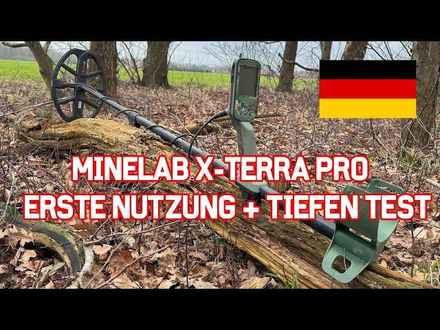 Minelab X-Terra Pro Metalldetektor Deutsch | Erste Nutzung, Einstellung & Tiefentest #sondeln