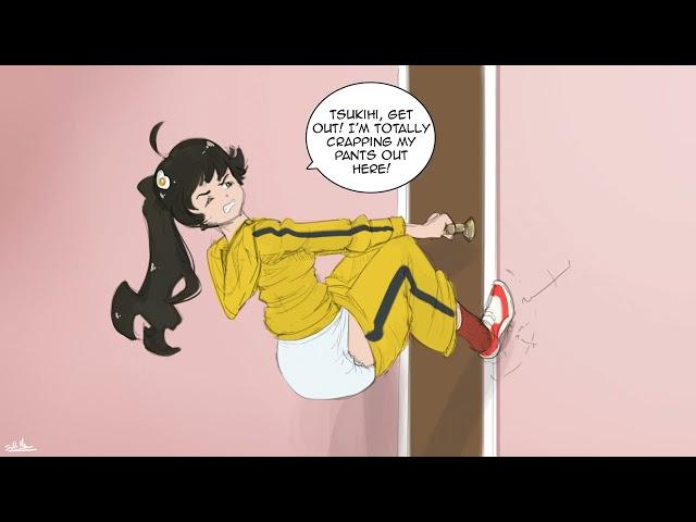 Diaper Animation Locked Bathroom Door