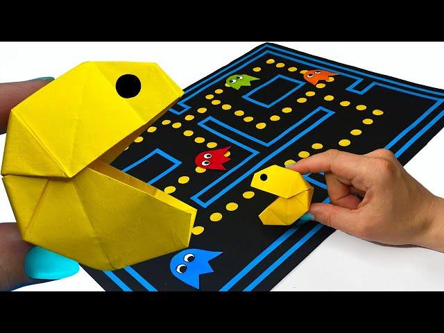 Origami PACMAN | Paper crafts ОРИГАМИ ПАКМАН Поделки из бумаги