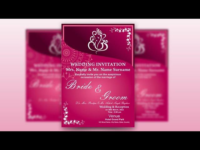 Wedding Invitation card Design - CorelDRAW Tutorial