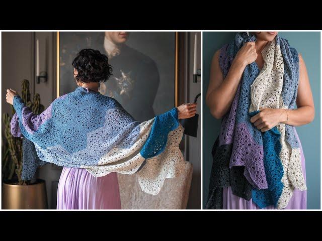 Love Motif Crochet? Learn to Crochet and Seam the Fabulous, Floral Motifs of the Corydalis Shawl!