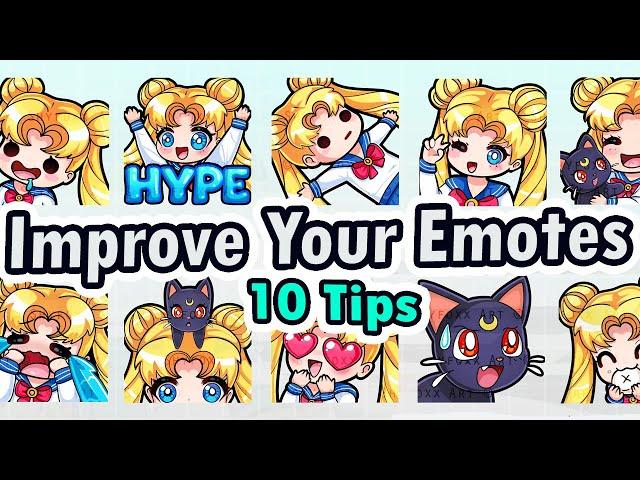 10 Tips on How To Make Emotes Look Good Small | How To Draw Emotes Tutorial