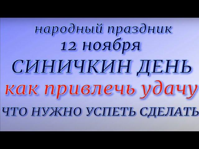 12 ноября народный праздник Синичкин день. Народные приметы и традиции. Запреты дня.