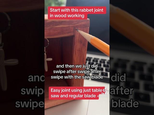 The first woodworking join to make. The ultra easy rabbet