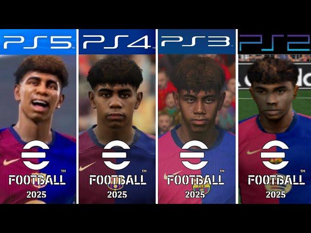 eFootball 2025 PS5 Vs PS4 Vs PS3 Vs PS2