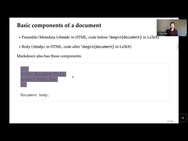 Yihui Xie: An anatomy of R Markdown with minimal applications