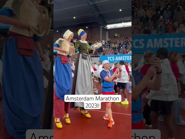 #amsterdammarathon 2023!!! Crazy race at 8 degree Celsius and wonderful spirits!