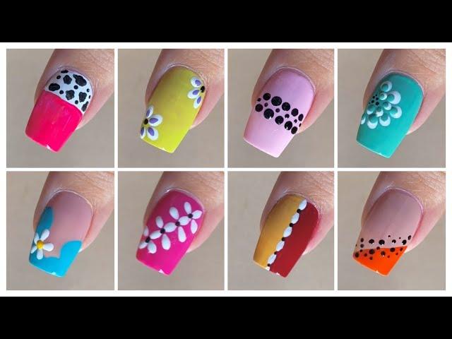 10+ Easy nail art designs with household items || Diy nail art designs at home