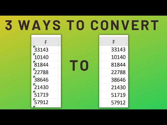 3 Ways to convert error in number cells to numbers