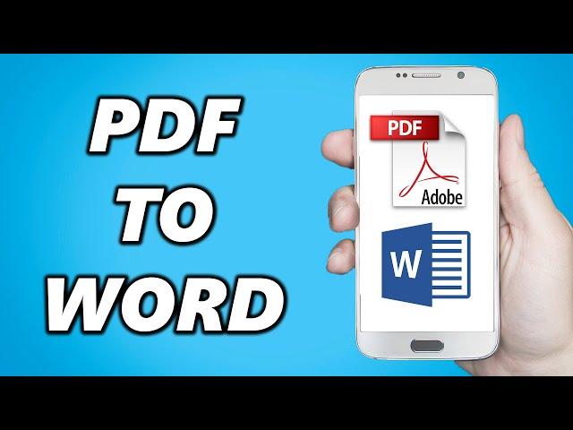 How to Convert PDF to Word Document in Mobile!