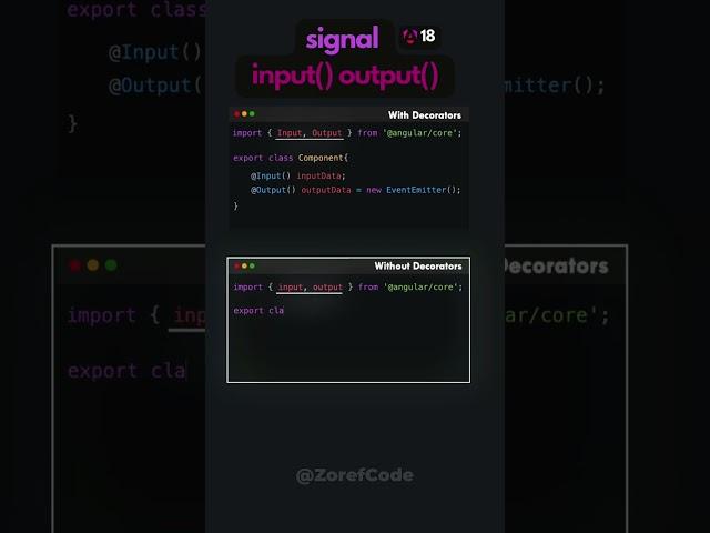 Angular 18 - Signal based input output #coding #angular