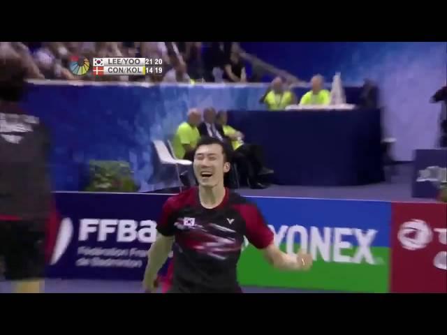 HD Final   2015 Yonex French Open   Lee Yong Dae Yoo Yeon Seong vs Mads Pieler K  Mads C  Petersen 0