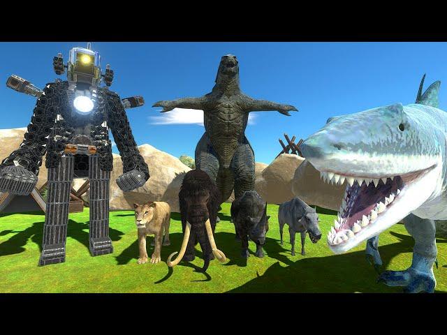 FPS Avatar Vs Titan Cameraman Vs Godzilla Vs King Shark - Animal Revolt Battle Simulator