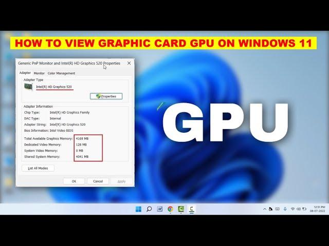 How to Check Your Graphics Card (GPU) on Windows 11