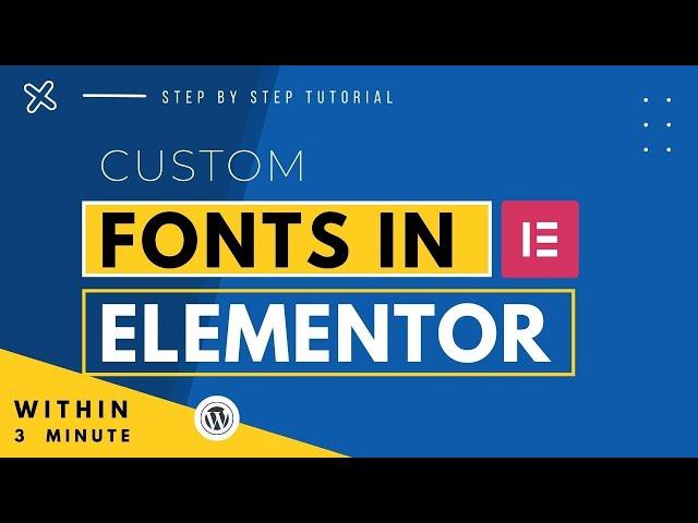 How To Add Custom Fonts In Elementor Free 2024 | Free Elementor Custom Fonts Without Pro