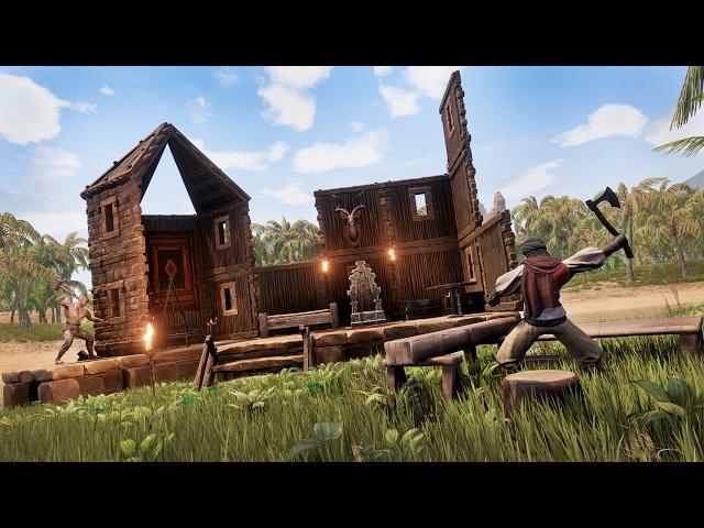 Conan Exiles — ВСТУПИЛ В КЛАН! СТРОИМ БАЗУ!