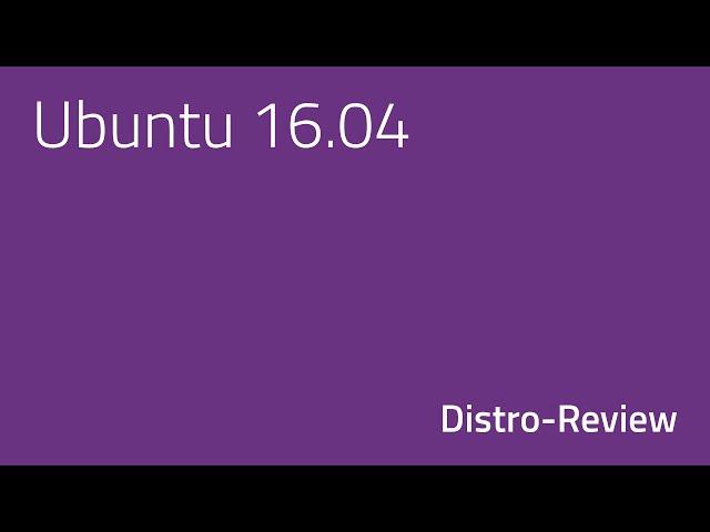 Ubuntu 16 04 LTS