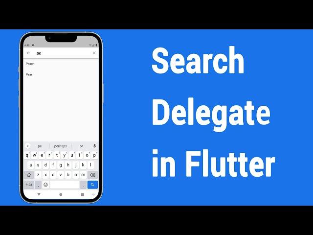 Flutter Tutorial | Search Bar - Search Delegate