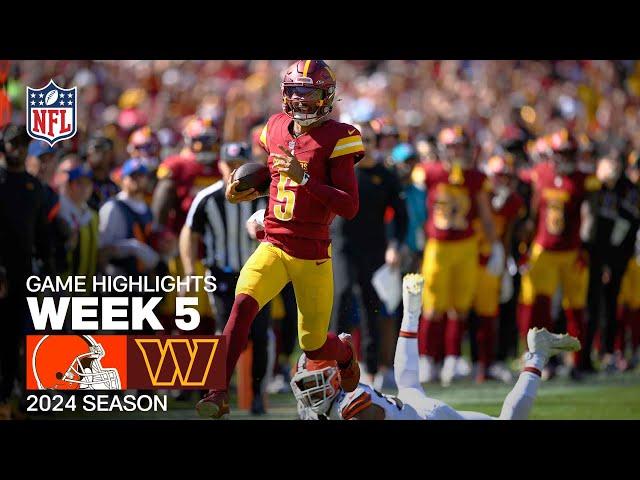 Cleveland Browns vs. Washington Commanders | 2024 Week 5 Game Highlights