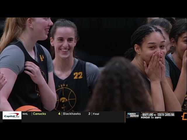 Sue Bird SHOCKS Caitlin Clark & Iowa Hawkeyes With Surprise Visit Before Elite 8 Win! #marchmadness