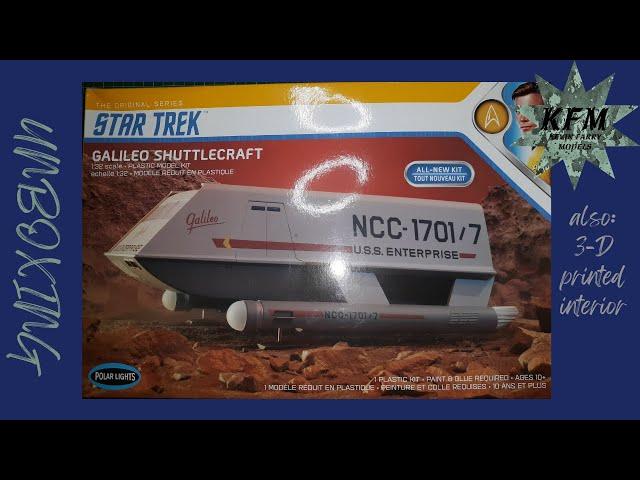 POLAR LIGHTS STAR TREK GALILEO SHUTTLECRAFT UNBOXING