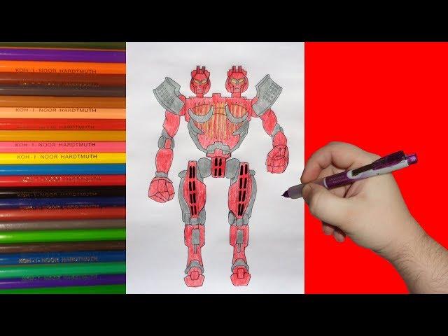 How to draw robot Twin Sities, Real Steel, Как нарисовать робота Твин Ситис