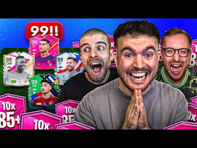 99er PARTY! NEUER ACCOUNT! WER erreicht MEHR mit 10x85+ PACKS in 1 STUNDE  (3ER ACCOUNT BATTLE )