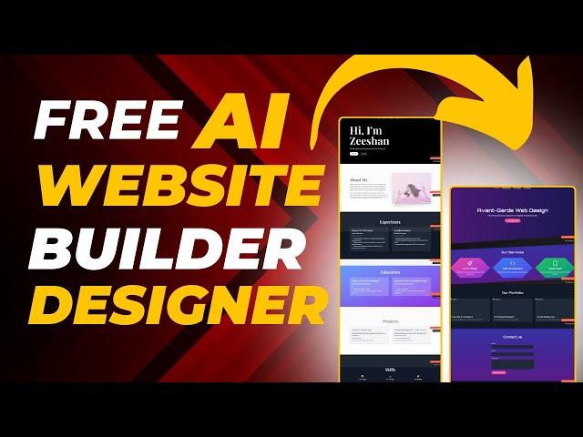 Try this game changer FREE AI website Builder and Designer tool (No Coding Required)