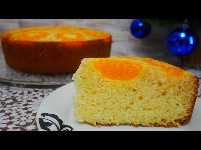 Пирог с мандаринами. Простой рецепт пирога. Вкусная домашняя выпечка