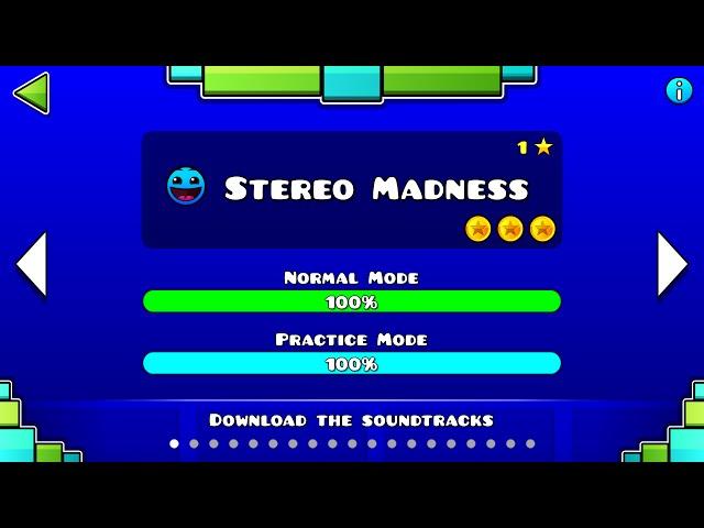 Geometry Dash - Stereo Madness All Coins