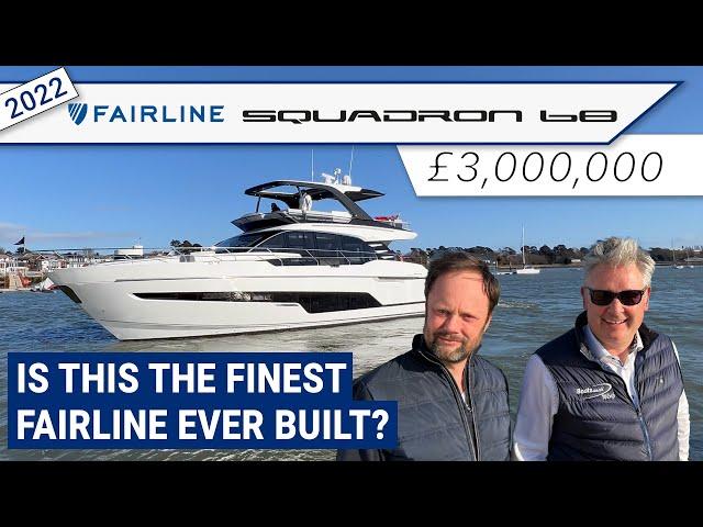 New 2022 Fairline Squadron 68 - Full boat tour - plus interview with Andy Pope - Fairline Designer!