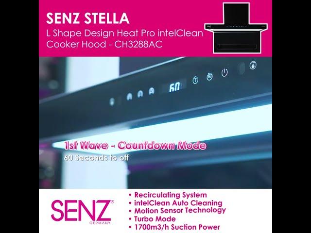 [SENZ] How to operate STELLA L Shape Design Heat Pro intelClean Cooker Hood