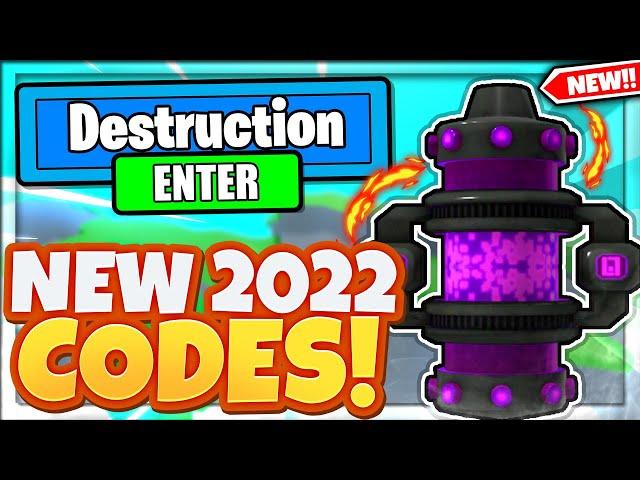 (2022) ALL *NEW* SECRET OP CODES In Roblox Destruction Simulator!