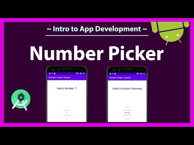 How to use the Number Picker in Android Studio | Numbers and Text