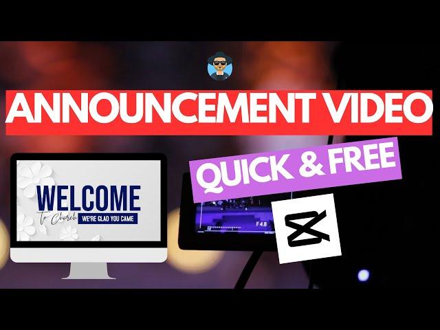 How to Make a Church Announcement Video | Capcut Tutorial