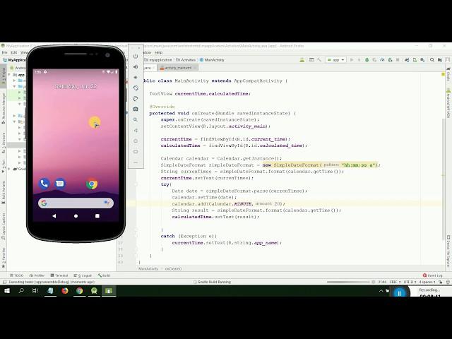 Time Calculation in Android Studio - Add time with current time and String time - Easy Way