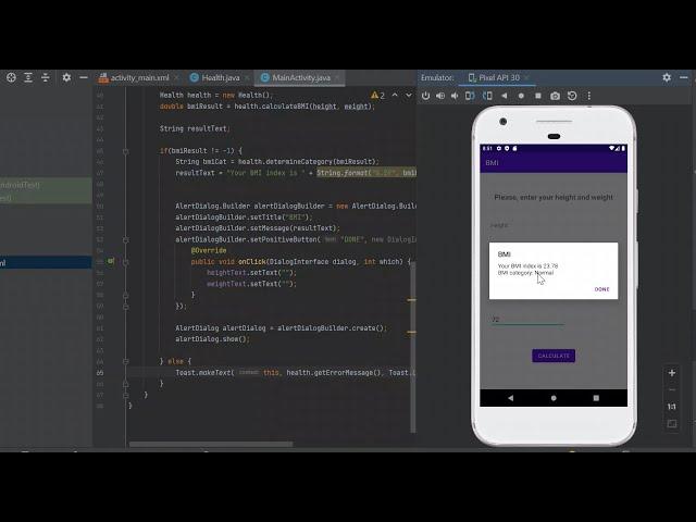 Creating a BMI Calculator Android App | Android Studio | Java