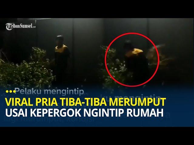 Viral Pria Diduga Kepergok Ngintip Rumah Orang Lain, Usai Ketahuan Malah Berpura-pura Merumput