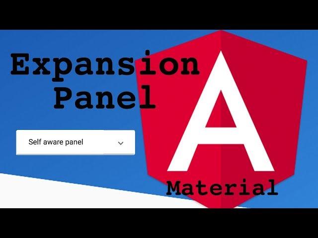 Angular Material Expansion Panel